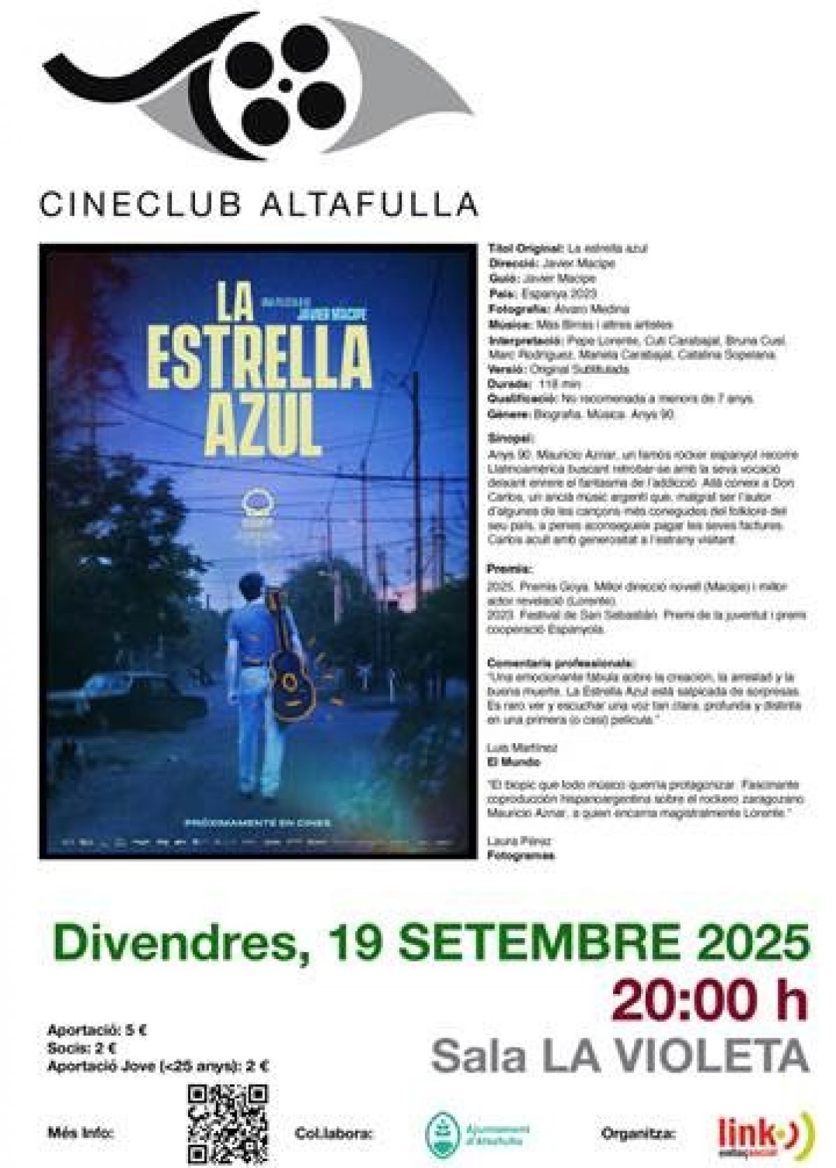 Projecció de La Estrella Azul a la Violeta d’Altafulla