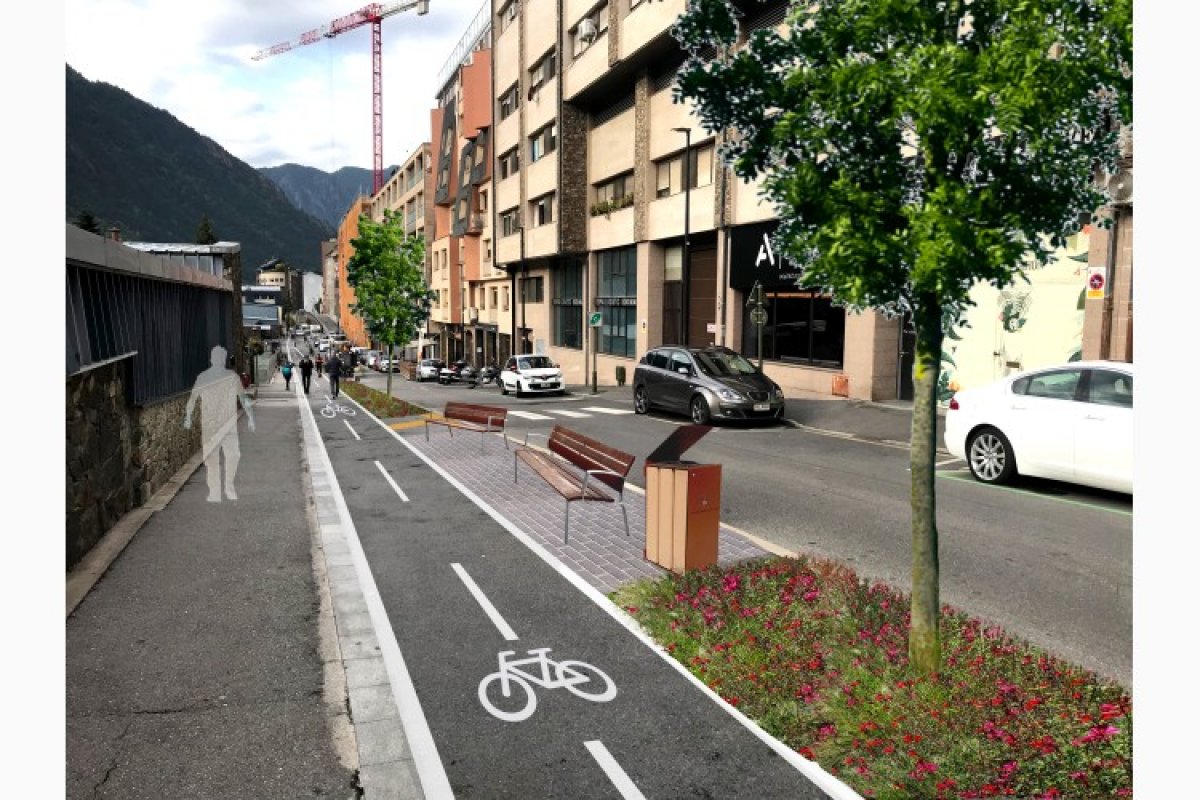 El Comú projecta un corredor verd a Prada Motxilla amb nou enjardinament, arbrat i carril bici