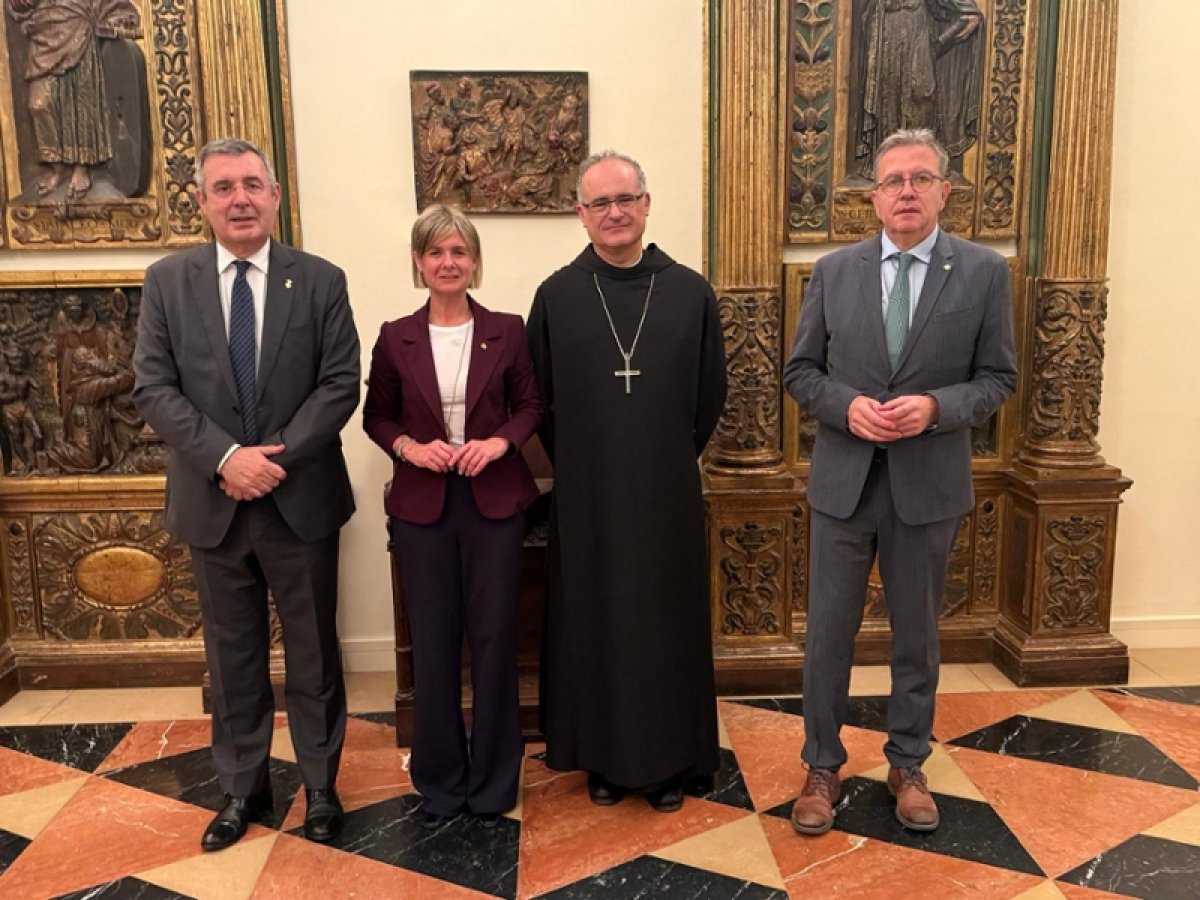 Les presidències de les diputacions de Girona, Tarragona i Lleida visiten Montserrat amb motiu del Mil·lenari