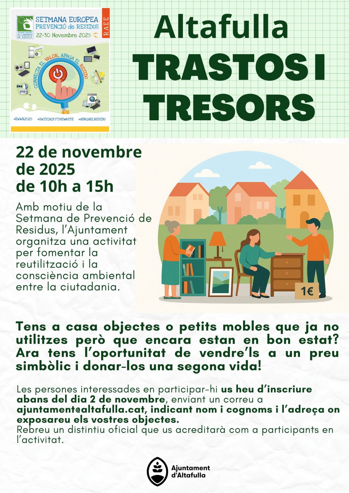 Altafulla celebra la Setmana Europea de Prevenció de Residus amb 