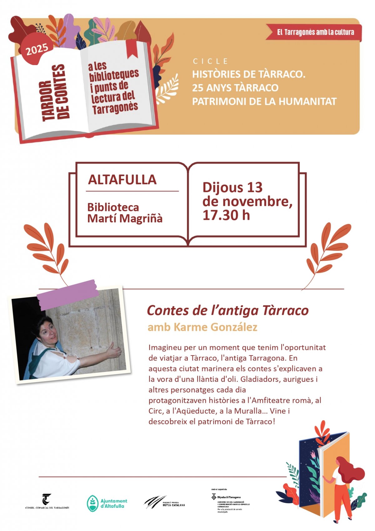 Altafulla s’afegeix al cicle 'Històries de Tàrraco. 25 anys Tàrraco Patrimoni de la Humanitat'