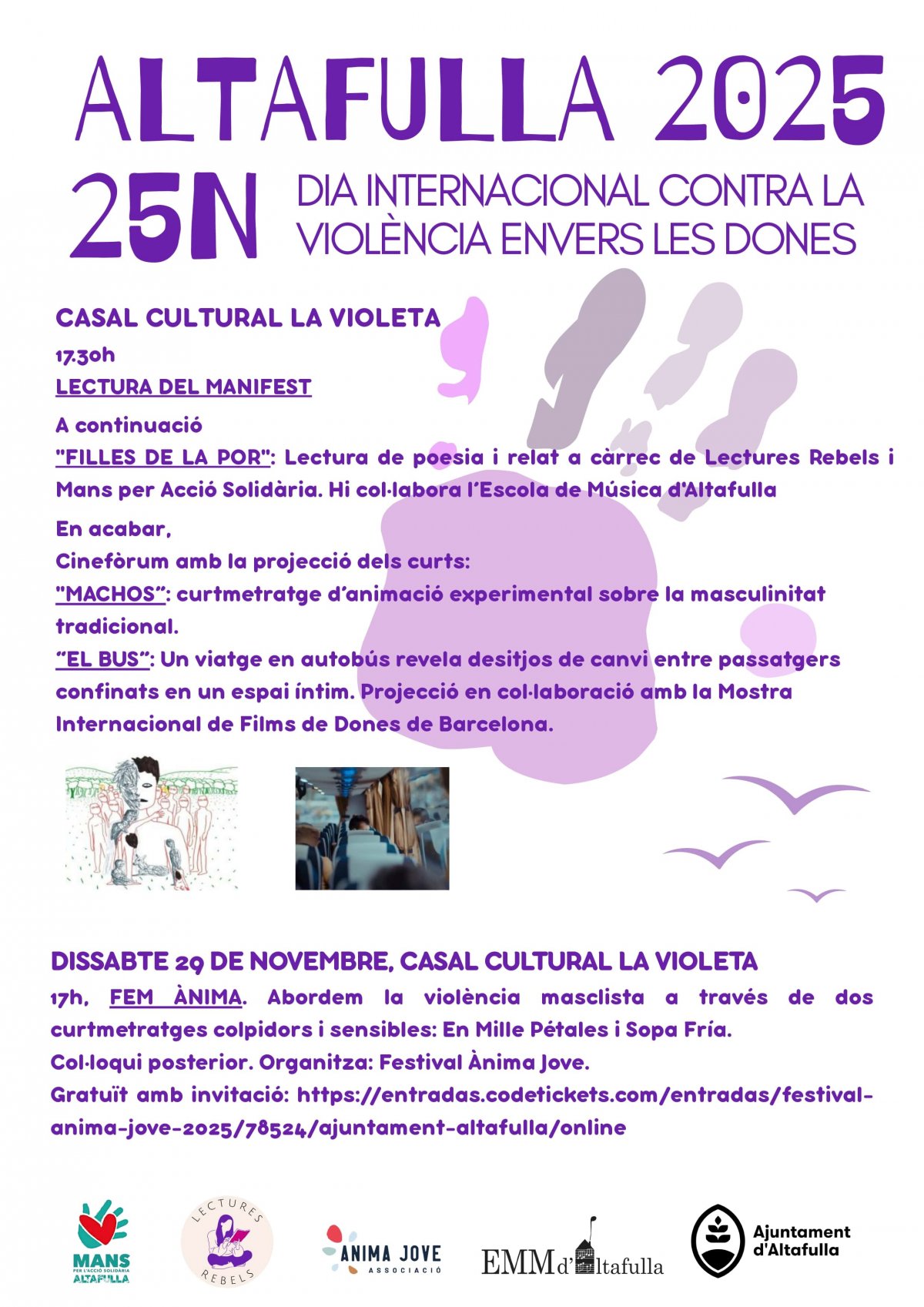 Altafulla commemora el 25N amb una programació cultural per reflexionar sobre la violència masclista