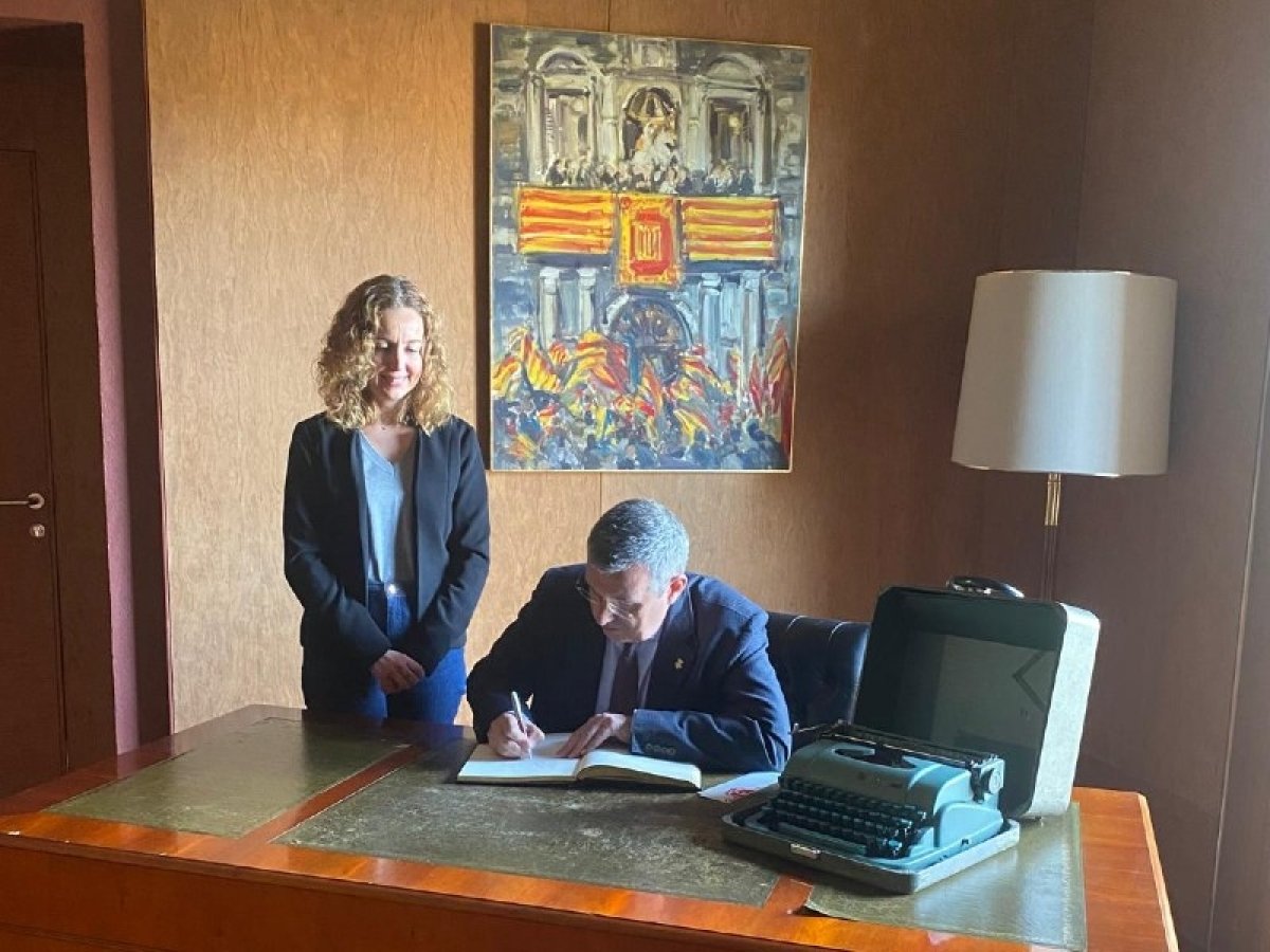 El president, Miquel Noguer, visita el monestir de Poblet i l'Arxiu Montserrat Tarradellas i Macià
