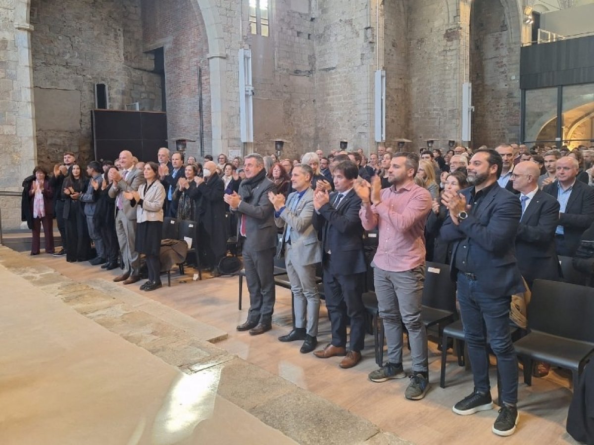 Miquel Noguer assisteix a la presa de possessió de Josep Calbó com a nou rector de la Universitat de Girona