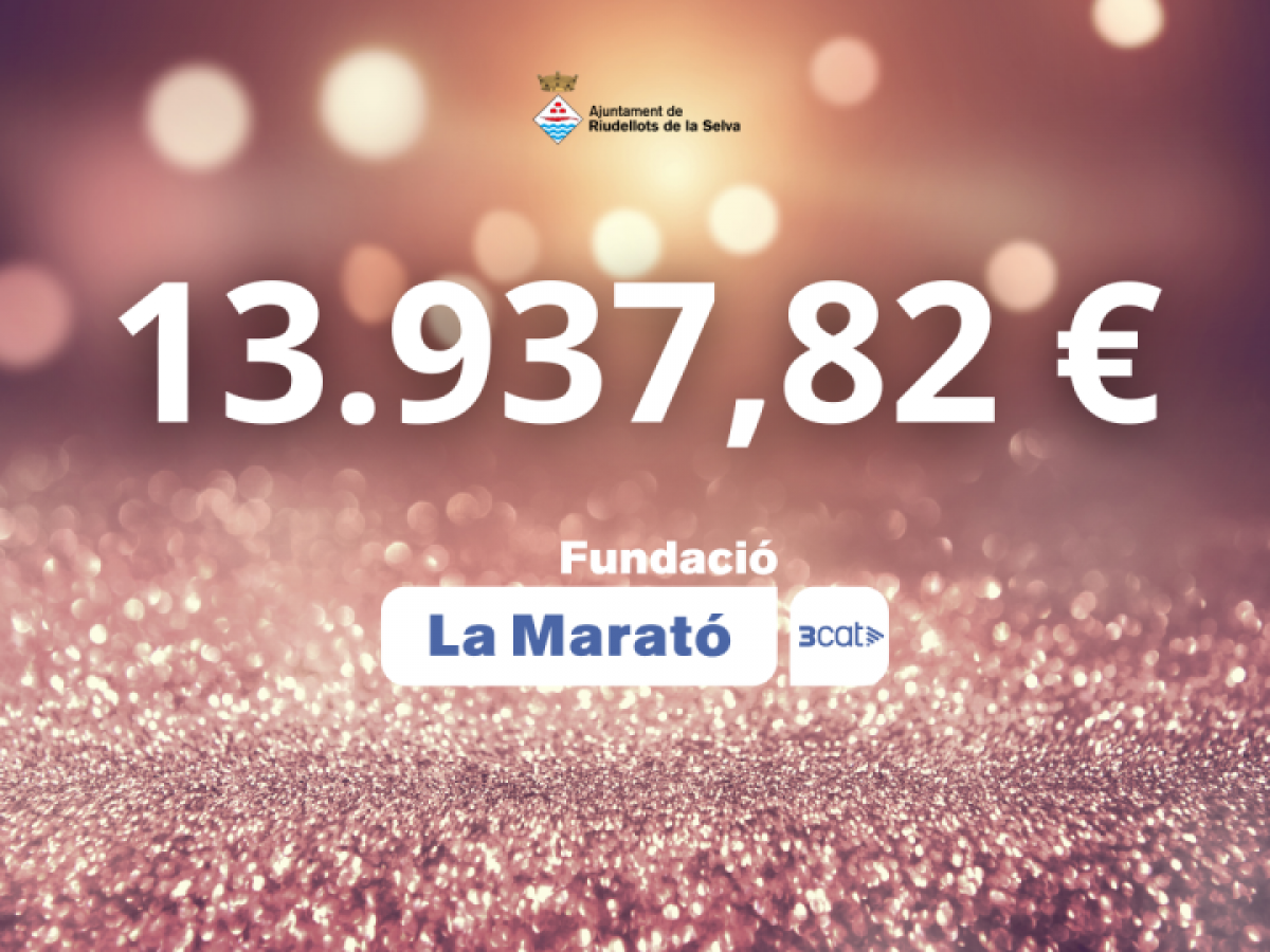 Riudellots de la Selva recapta 13.937,82 euros per La Marató 3CAT 2025