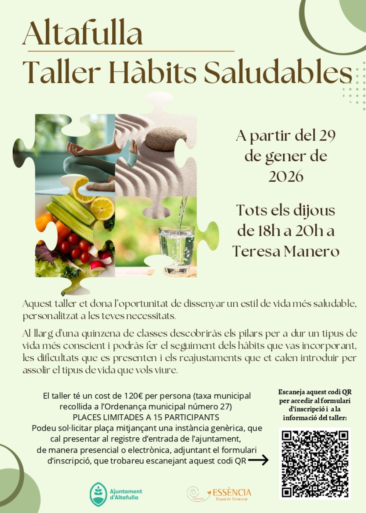 Taller d'Hàbits Saludables a Altafulla 