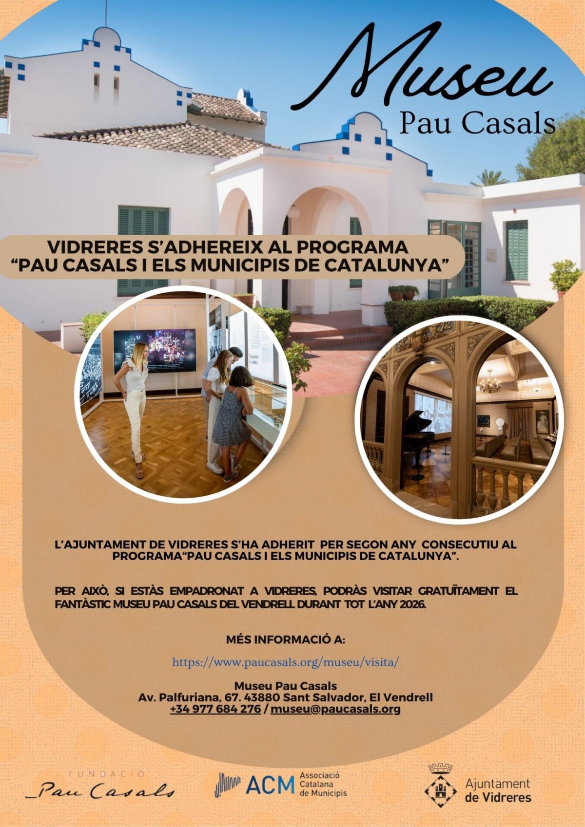 Vidreres s’adhereix per segon any consecutiu al programa `Pau Casals i els municipis de Catalunya ´