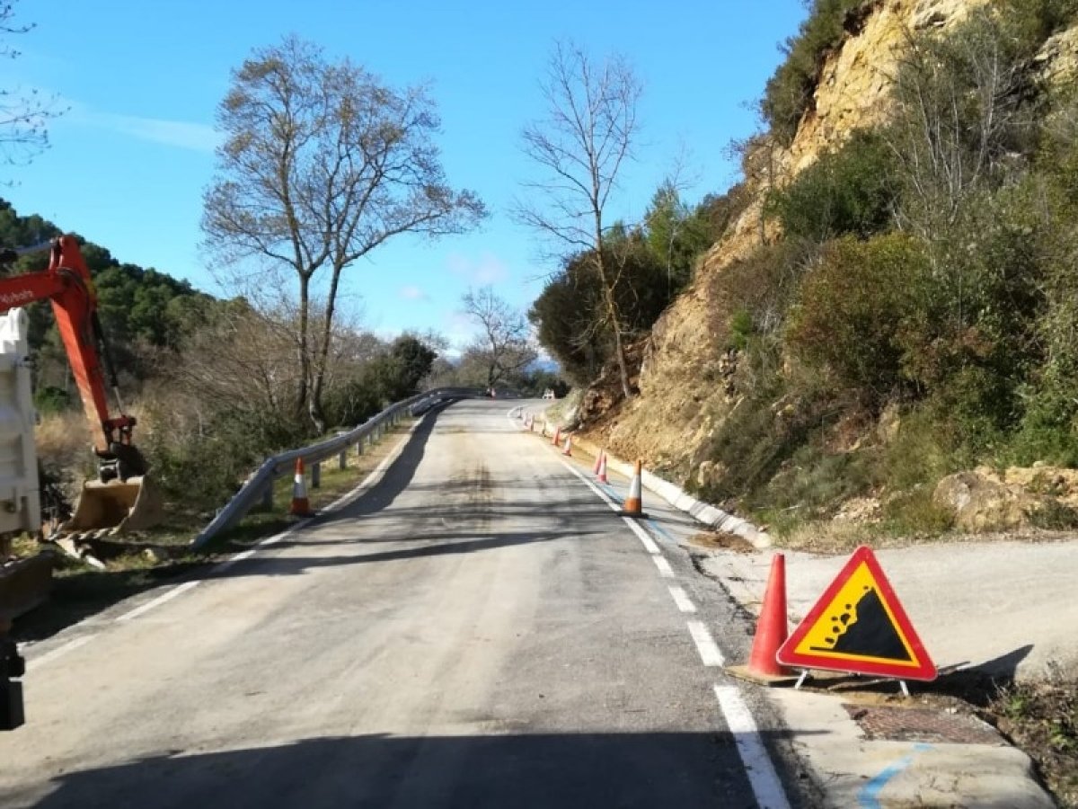 Les carreteres de la Diputació afectades per la llevantada d'aquesta setmana recuperen la normalitat