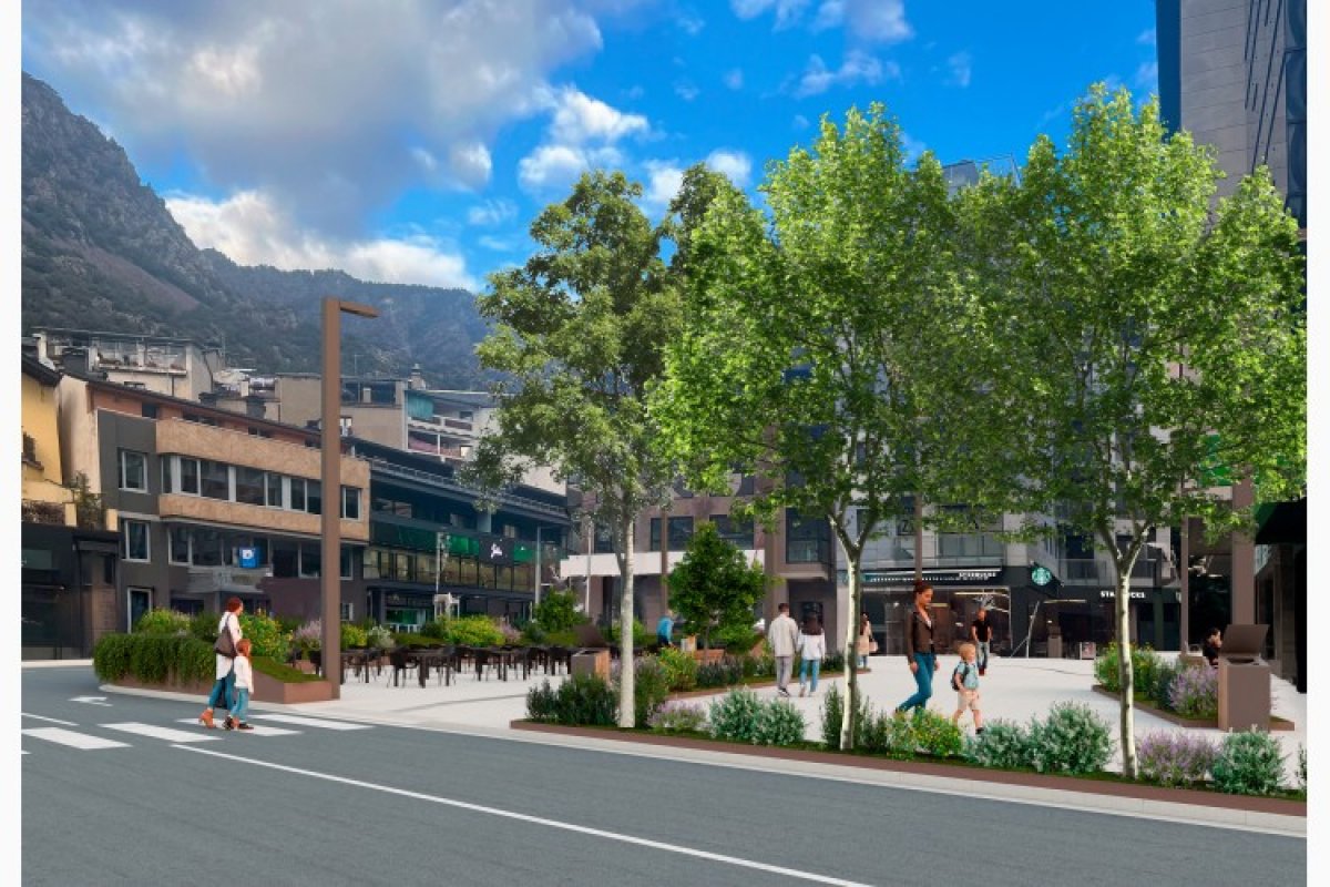 La plaça Bartomeu Rebés Duran es transforma per guanyar verd i prioritzar els vianants