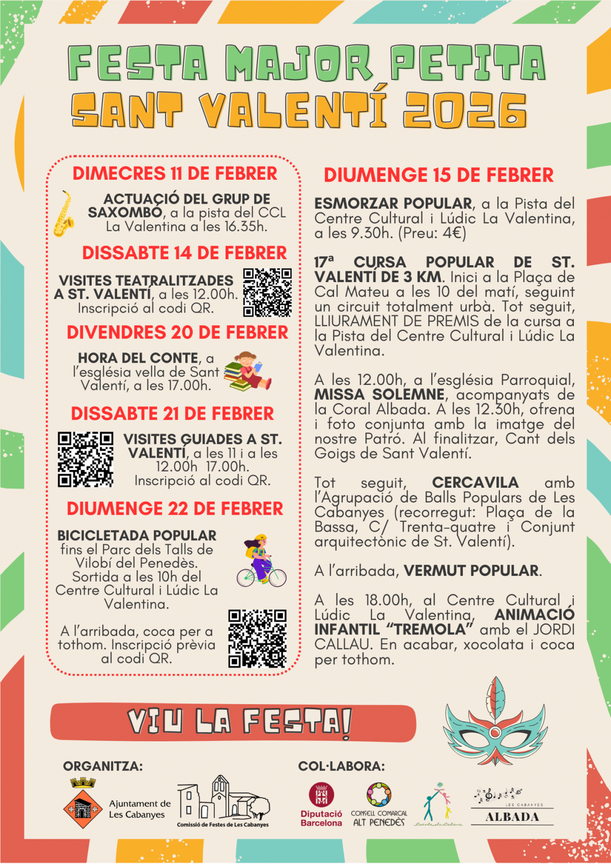 Les Cabanyes celebra la Festa Major Petita de Sant Valentí 2026 