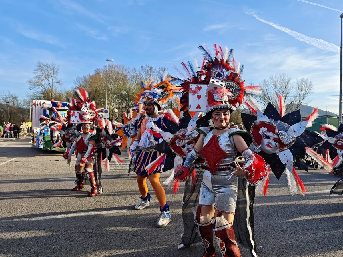 12 colles participen en la Rua de Carnaval de Riells i Viabrea