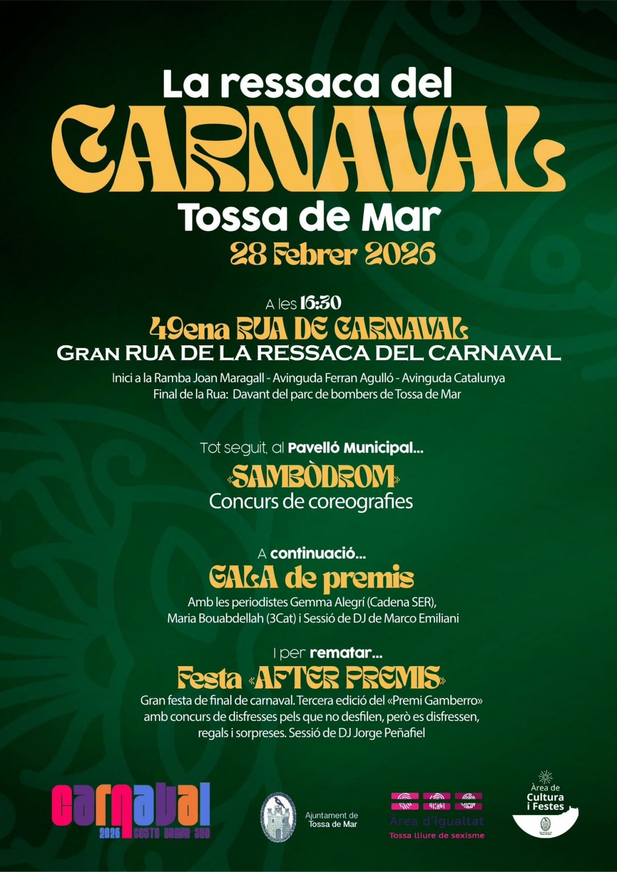 ​Tot a punt per celebrar la 49a Rua de la Ressaca de Carnaval a Tossa amb rècord de participació