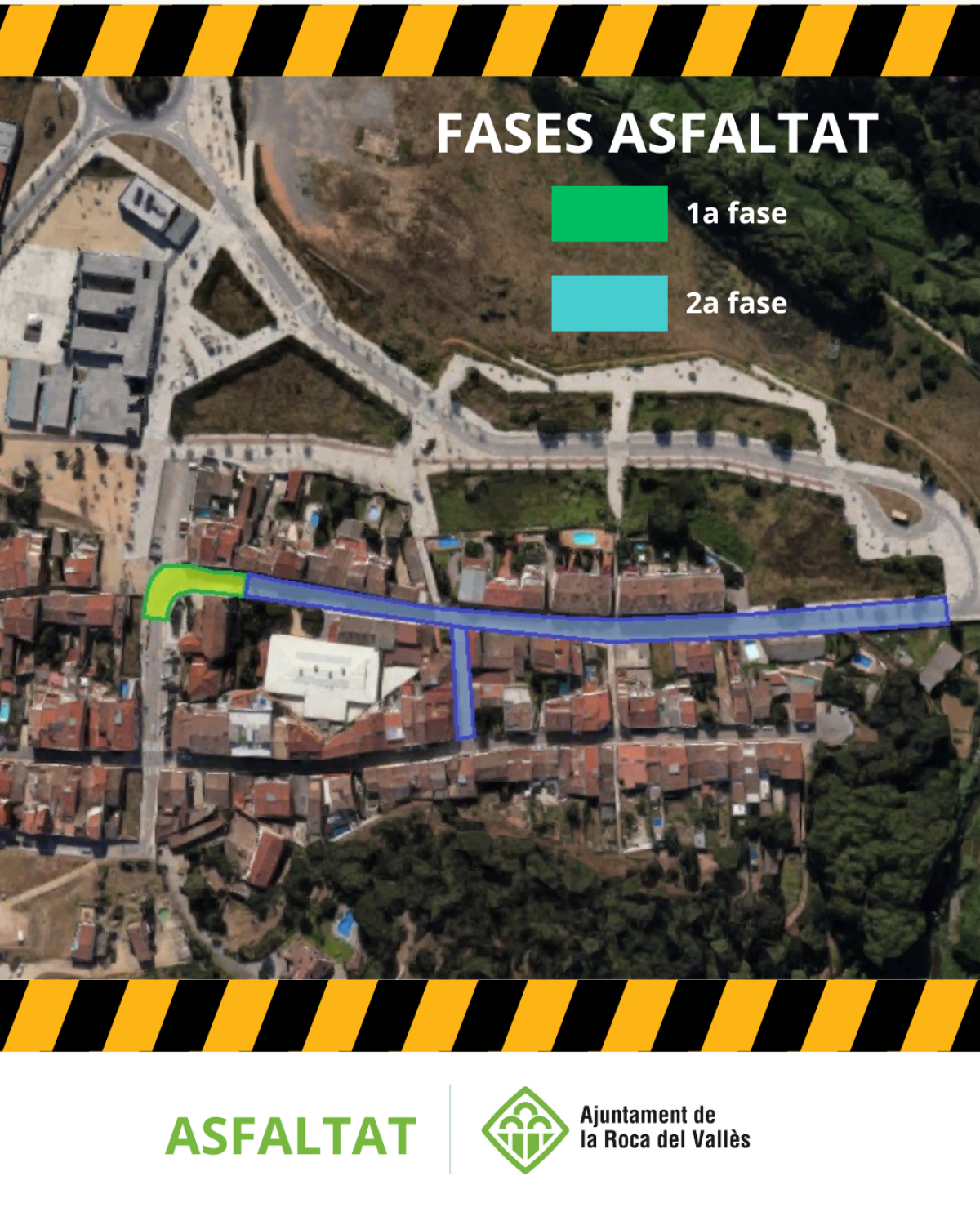 La Roca del Vallès inicia les obres d'asfaltat al carrer Pau Claris i carrer de l'església