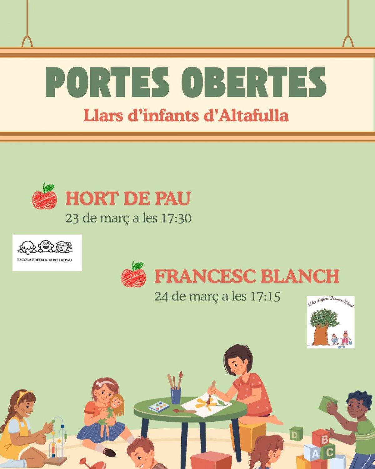 Les llars d’infants d’Altafulla celebren jornades de portes obertes per donar-se a conèixer a les famílies