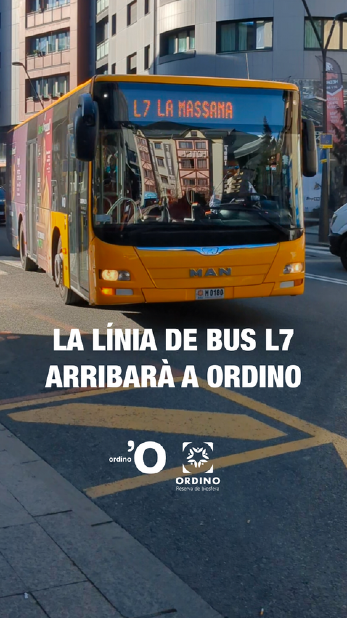 La línia de bus nacional L7 arriba a Ordino